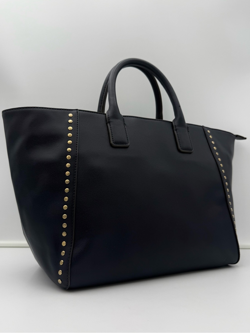 🗼Mila Owen TOKYO • Water-Resistant Black Vegan 33 Tote Bag w/ Zip